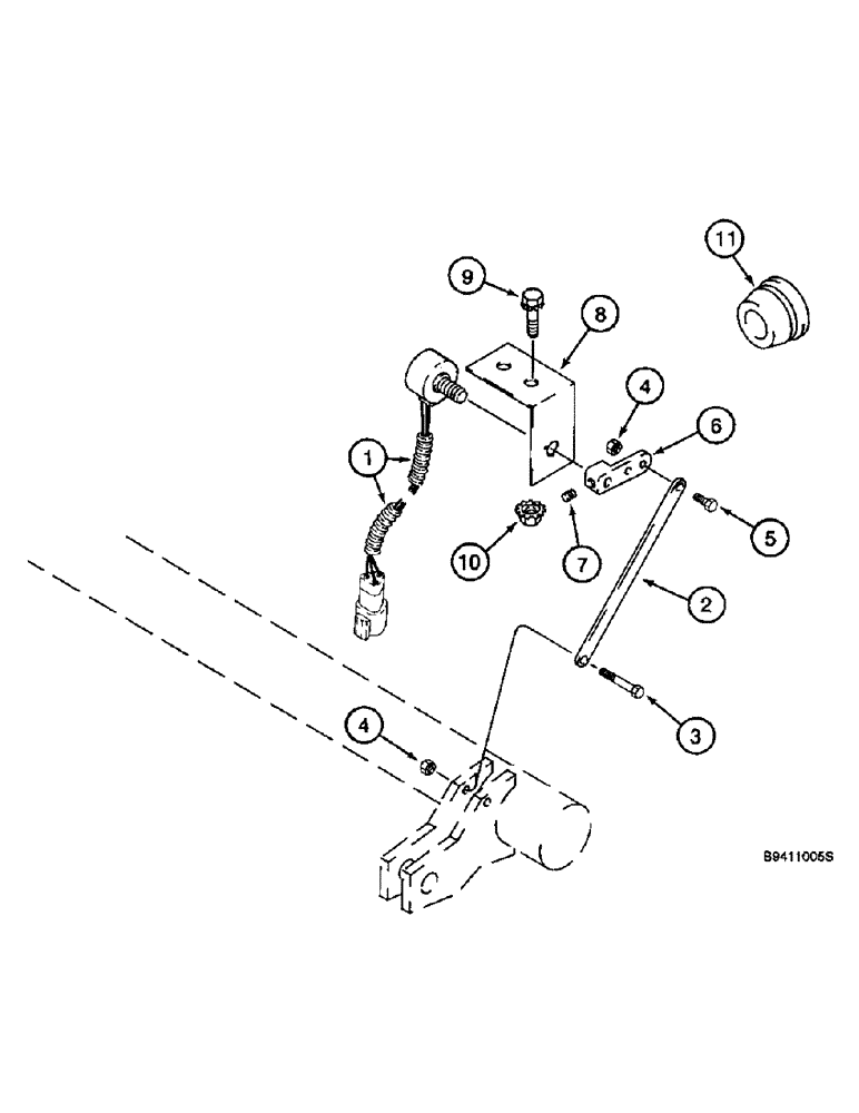 Схема запчастей Case IH 2188 - (4-04) - CONCAVE POSITION POTENTIOMETER MOUNTING (06) - ELECTRICAL