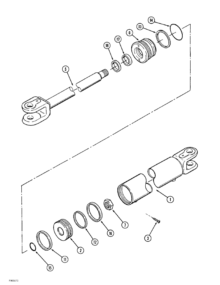 Схема запчастей Case IH 9380 - (5-16) - STEERING CYLINDER (05) - STEERING