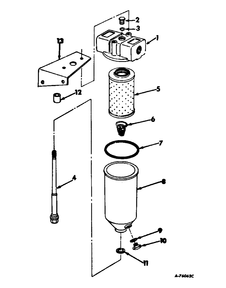 Схема запчастей Case IH 503 - (188) - OIL FILTER FOR HYDROSTATIC GROUND DRIVE (35) - HYDRAULIC SYSTEMS