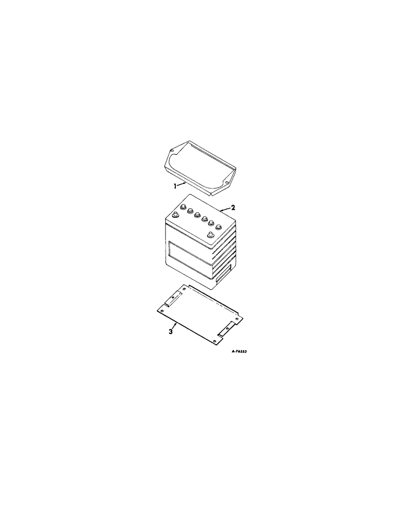 Схема запчастей Case IH 315 - (G-08) - ELECTRICAL SYSTEM, BATTERY AND TRAY, GASOLINE ENGINE (06) - ELECTRICAL SYSTEMS