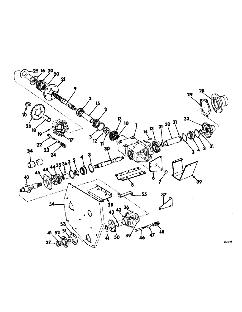 Схема запчастей Case IH 743 - (M-16) - MAIN DRIVE GEAR CASE, 743 S/N 980 & ABOVE, 744 S/N 2020 & ABOVE (58) - ATTACHMENTS/HEADERS