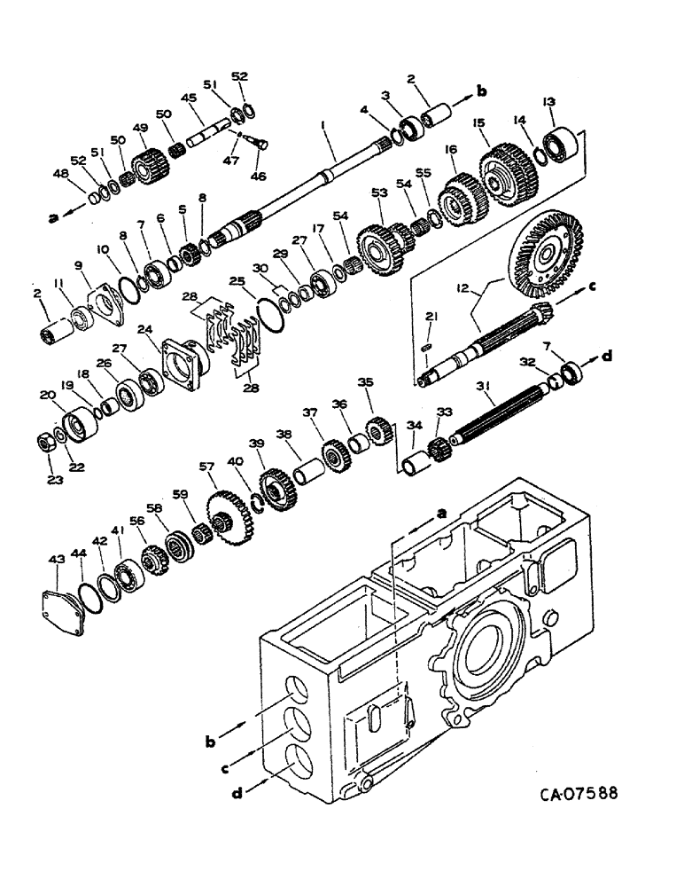 Схема запчастей Case IH 274 - (07-04) - DRIVE TRAIN, TRANSMISSION (04) - Drive Train