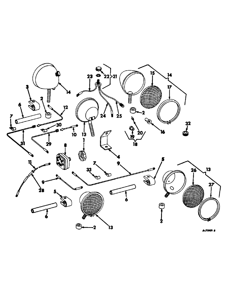 Схема запчастей Case IH 503 - (243) - LIGHTING PARTS (55) - ELECTRICAL SYSTEMS