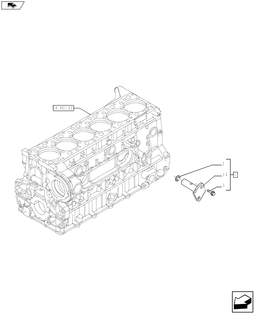 Схема запчастей Case IH F3BFA613A E002 - (10.304.04) - OIL PRESSURE REGULATION VALVE (99459425) (10) - ENGINE