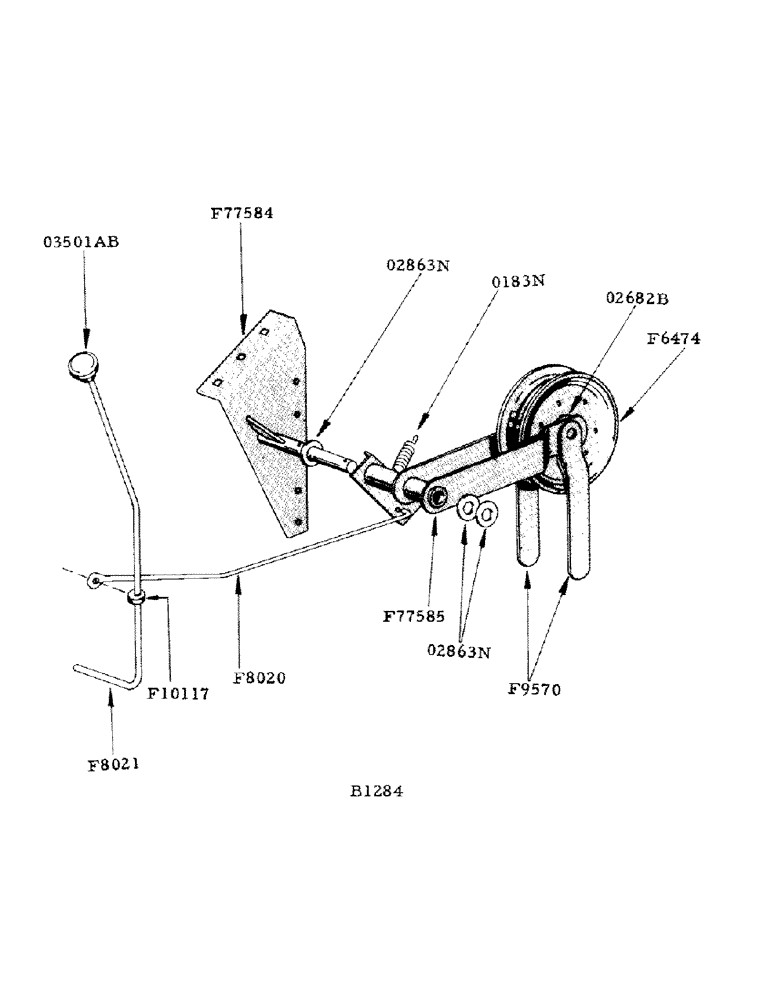 Схема запчастей Case IH 800 - (109) - GRAIN BIN JACKSHAFT DRIVE TIGHTENER (80) - CROP STORAGE/UNLOADING