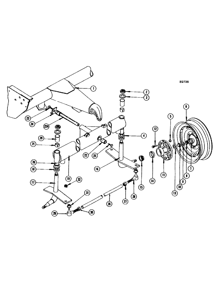 Схема запчастей Case IH 660 - (306) - STEERING ARMS AND AXLE, 78 INCH WIDE AXLE 