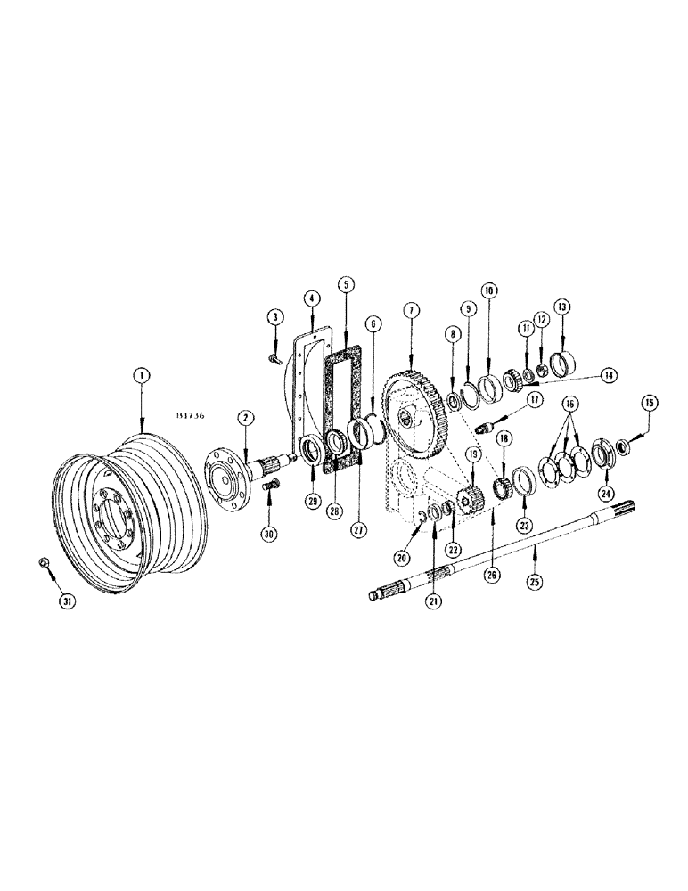 Схема запчастей Case IH 660 - (272) - FINAL DROP BOX HOUSING, BEFORE NUMBER 8357001 