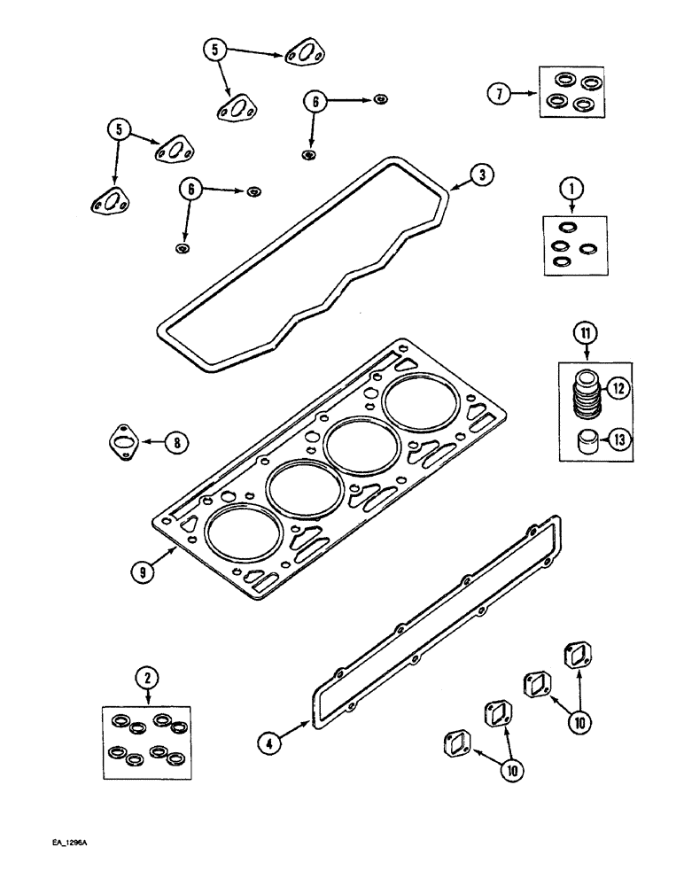 Схема запчастей Case IH 3230 - (2-080) - ENGINE SERVICE KIT, CYLINDER HEAD GASKETS, (3230) (02) - ENGINE