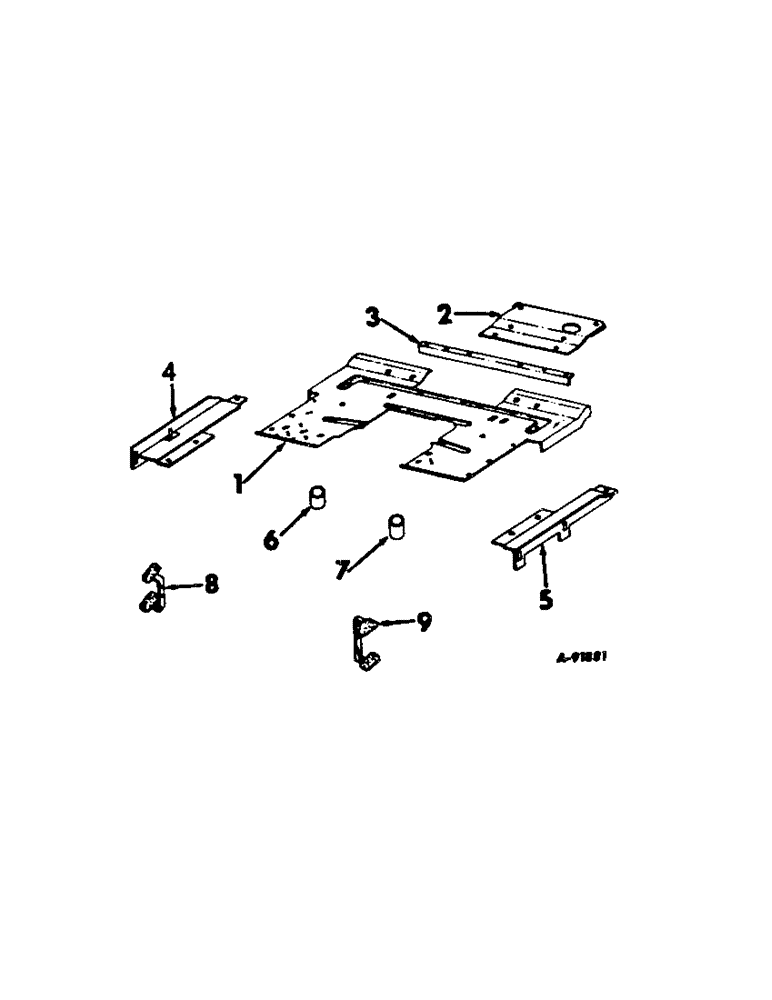 Схема запчастей Case IH 856 - (A-10) - CHASSIS, RADIATOR AND SHEET METAL, PLATFORMS AND EXTENSIONS, FARMALL TRACTORS WITH S/N 19496 & ABOVE Chassis, Radiator & Sheet Metal