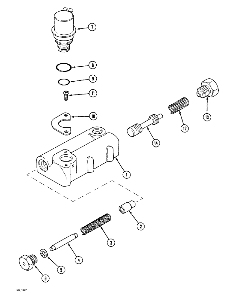 Схема запчастей Case IH 3230 - (8-020) - REGULATOR VALVE ASSEMBLY, 2 SPEED POWER SHIFT (08) - HYDRAULICS