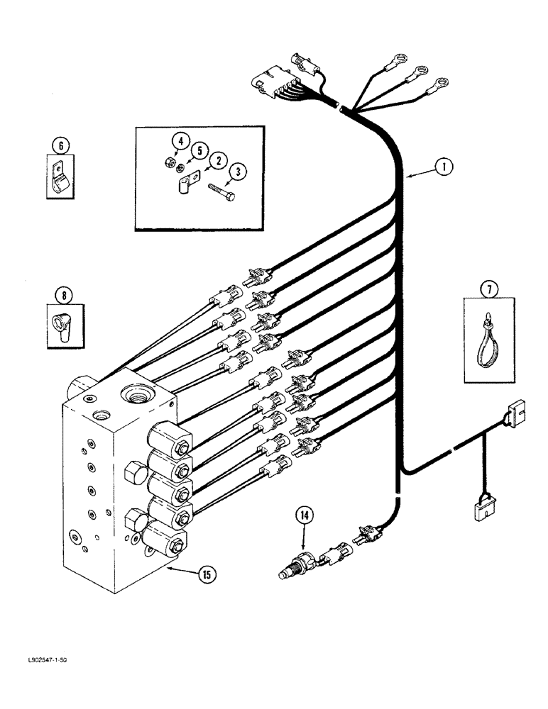 Схема запчастей Case IH 1844 - (4-18) - BASKET HARNESS (06) - ELECTRICAL SYSTEMS