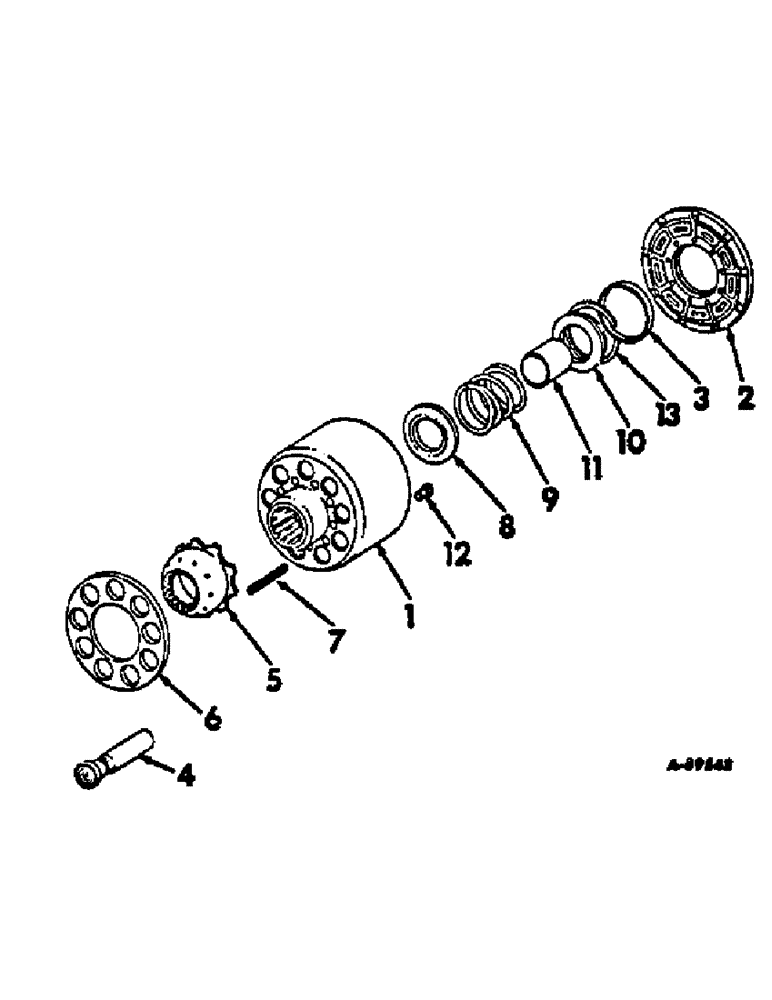 Схема запчастей Case IH 574 - (07-016) - MOTOR CYLINDER BLOCK (04) - Drive Train