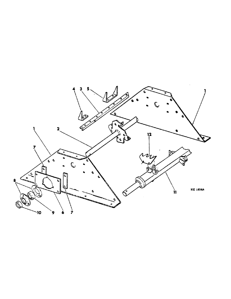 Схема запчастей Case IH 580 - (B-52) - UPPER BEATER AND SUPPORTS (00) - COMPLETE MACHINE