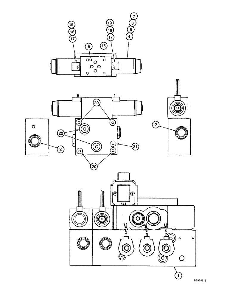 Схема запчастей Case IH 2188 - (8-34) - CONTROL VALVE, HEADER LIFT WITH FORE AND AFT VALVE ASSEMBLY (07) - HYDRAULICS