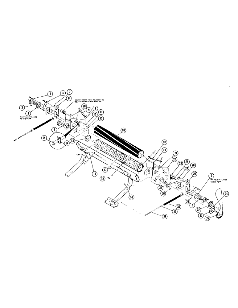 Схема запчастей Case IH 1075 - (054) - HAY CONDITIONER, AUGER HEADER (58) - ATTACHMENTS/HEADERS