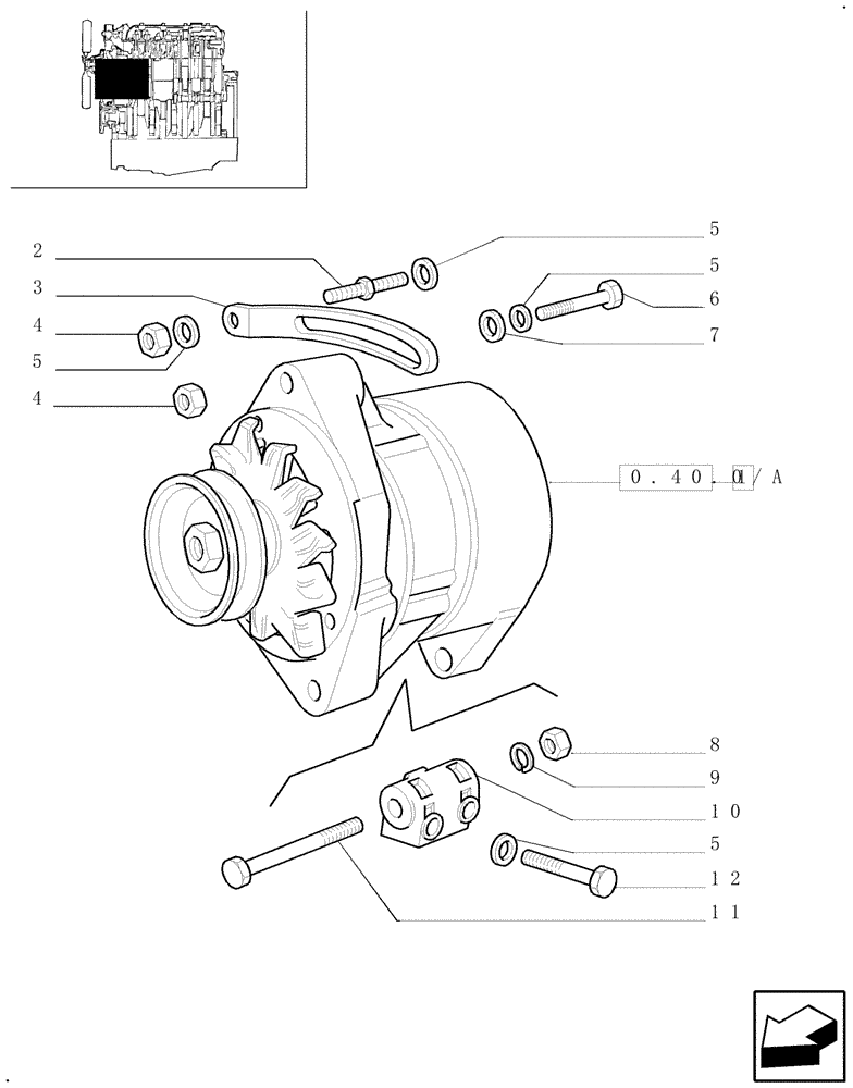 Схема запчастей Case IH 8045.06.406 - (0.40.0) - ALTERNATOR 