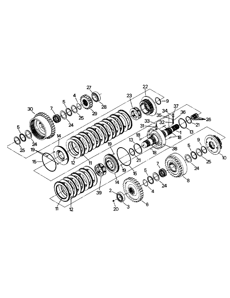 Схема запчастей Case IH STEIGER - (04-34) - 9" CLUTCH PACK ASSEMBLY (04) - Drive Train