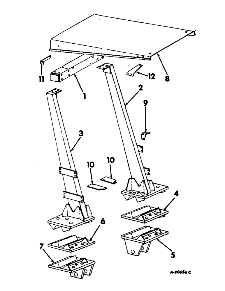 Схема запчастей Case IH 1456 - (01-02) - PARTS ACCESSORIES AND ATTACHMENTS, PROTECTIVE FRAME Accessories & Attachments / Miscellaneous