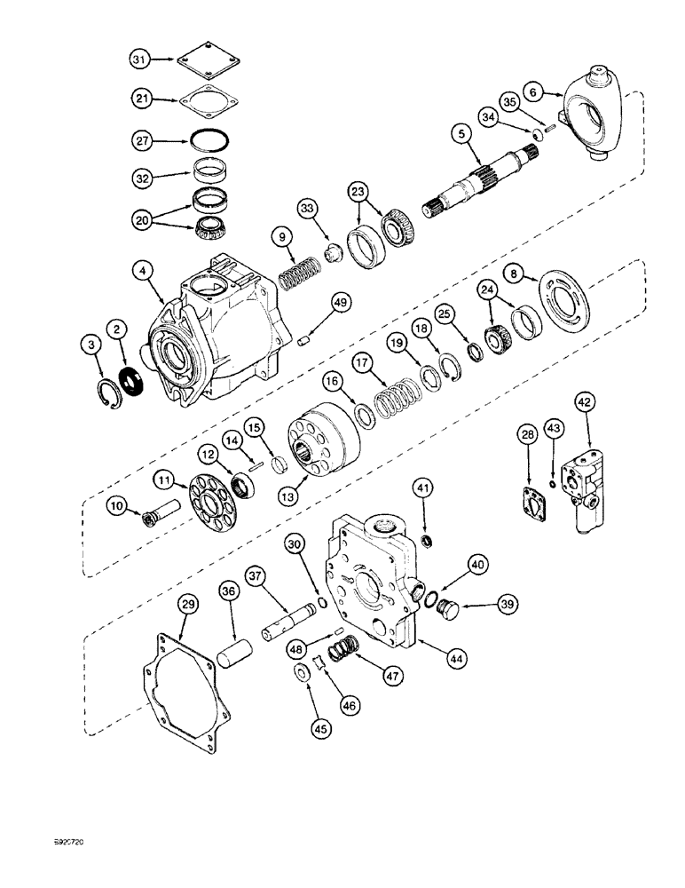 Схема запчастей Case IH 1800 - (8-12) - HYDRAULIC PUMP (07) - HYDRAULICS