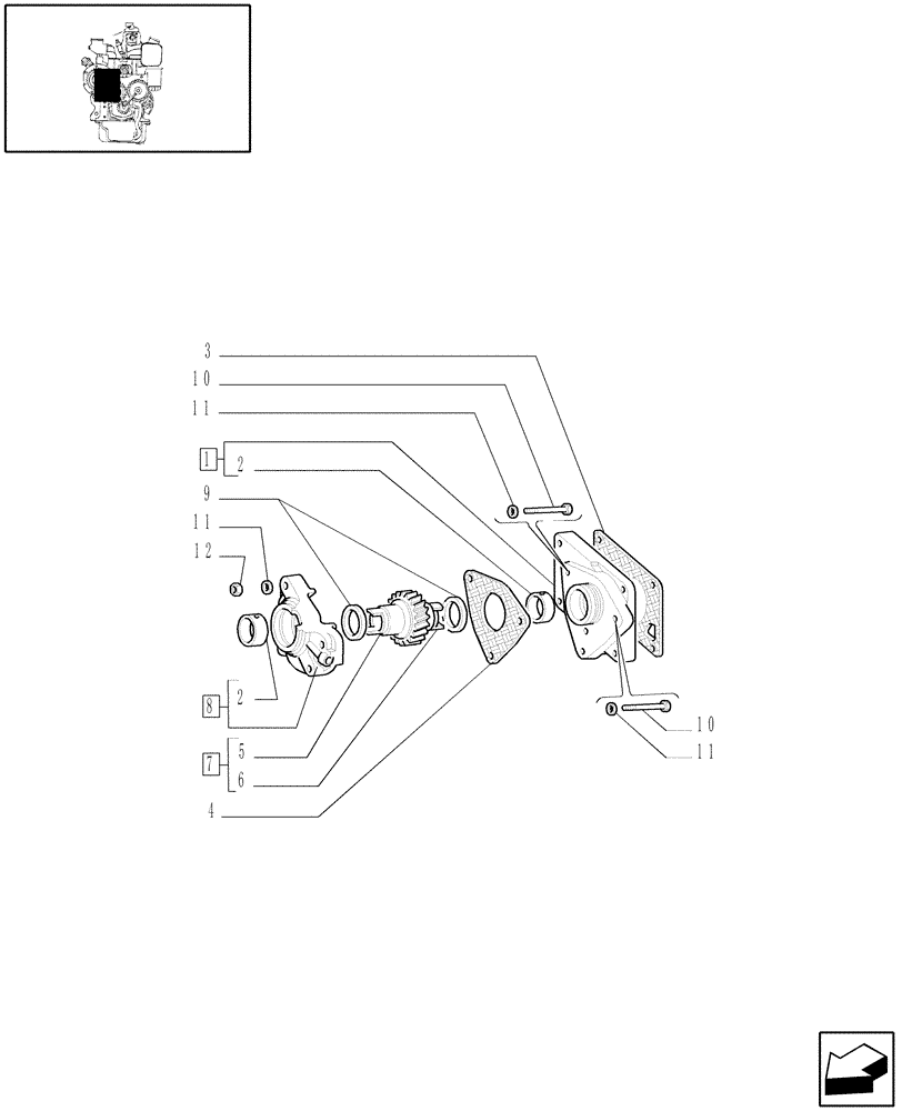 Схема запчастей Case IH JX60 - (0.35.0/01) - (VAR.319-747) TTF ENGINE TIER2 - BELT PULLEY DRIVE COVER (01) - ENGINE