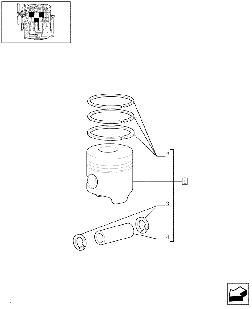 Схема запчастей Case IH JX90 - (0.08.2/03) - PISTON (01) - ENGINE