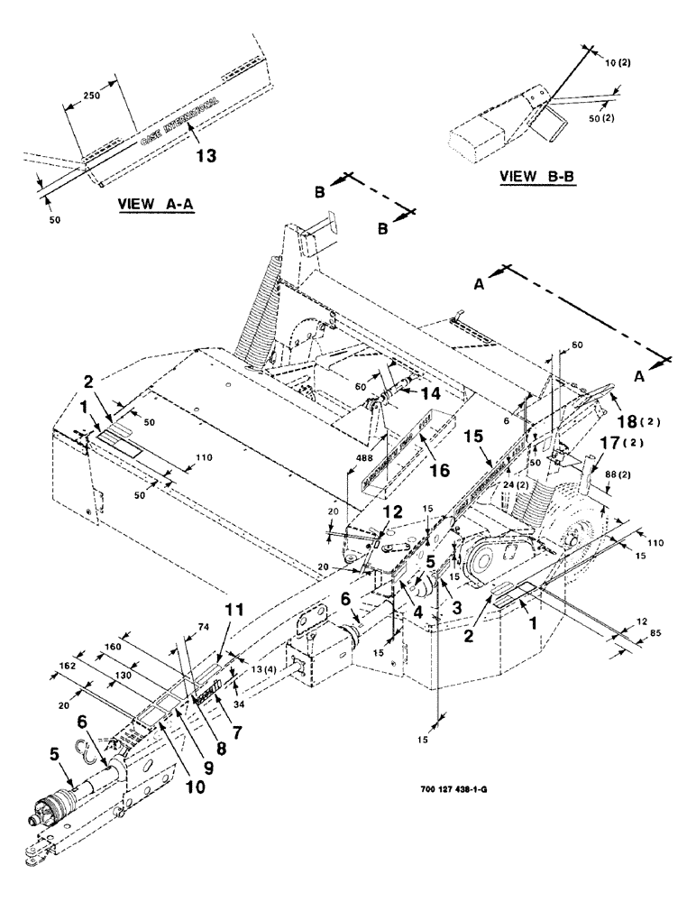 Схема запчастей Case IH 8309 - (9-02) - DECALS AND LOCATION DIAGRAM, S.N. CFH0091501 THRU CFH0092180 (90) - PLATFORM, CAB, BODYWORK AND DECALS