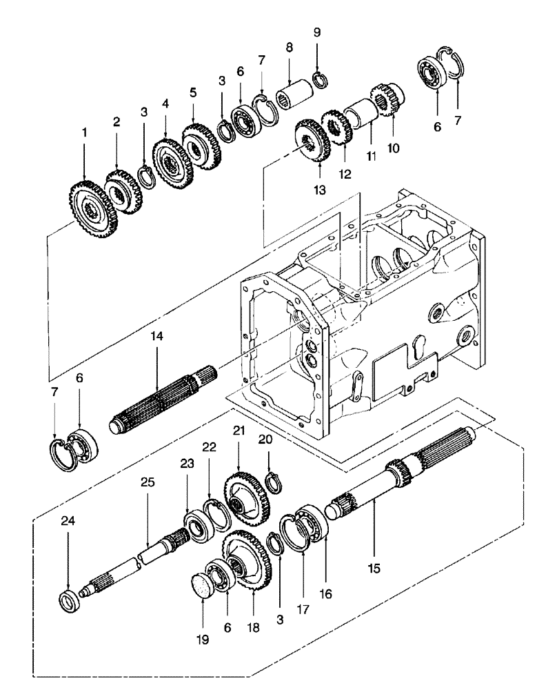 Схема запчастей Case IH D33 - (07D03) - GEARS - FRONT TRANSMISSION, W/9 X 3 (03) - TRANSMISSION