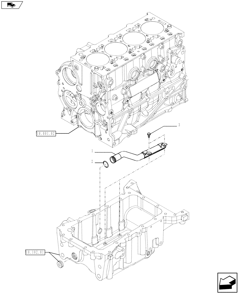 Схема запчастей Case IH F5DFL413A A001 - (10.304.03) - PUMP, ENGINE OIL & RELATED PARTS (504384703) (10) - ENGINE