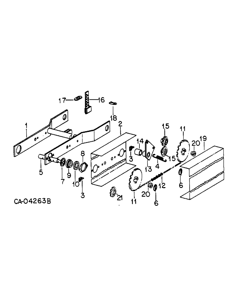 Схема запчастей Case IH 386 - (AF-05) - PRESS WHEEL FRAME, QUANTITIES SHOWN ARE PER PLANTER UNIT 