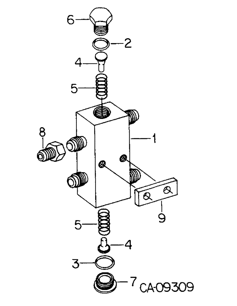 Схема запчастей Case IH 800 - (05-37) - WHEELS, ALTERNATING CHECK VALVE, FOR UNITS A, B, F, G, H, J, K, L, N, P, Q, R, U, V, Z, AA AND AB (06) - POWER TRAIN