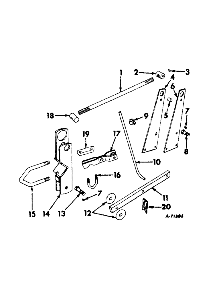 Схема запчастей Case IH 268 - (S-04) - SECOND GANG PARALLEL LINKAGE 