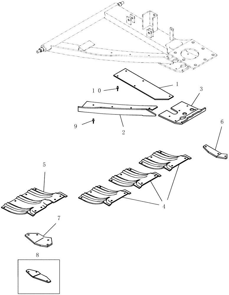 Схема запчастей Case IH 1020 - (09D-18) - POLY-SKID ATTACHMENT - ASN JJC0322584 (09) - CHASSIS/ATTACHMENTS