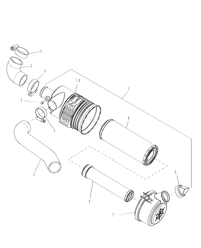 Схема запчастей Case IH FARMALL 35 - (02.05.01) - AIR CLEANER (02) - ENGINE EQUIPMENT