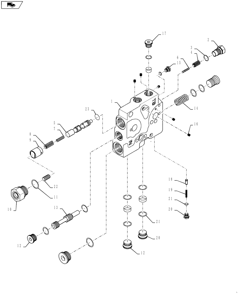 Схема запчастей Case IH STEIGER 450 - (33.220.03) - TRAILER BRAKE VALVE - ASSY (33) - BRAKES & CONTROLS