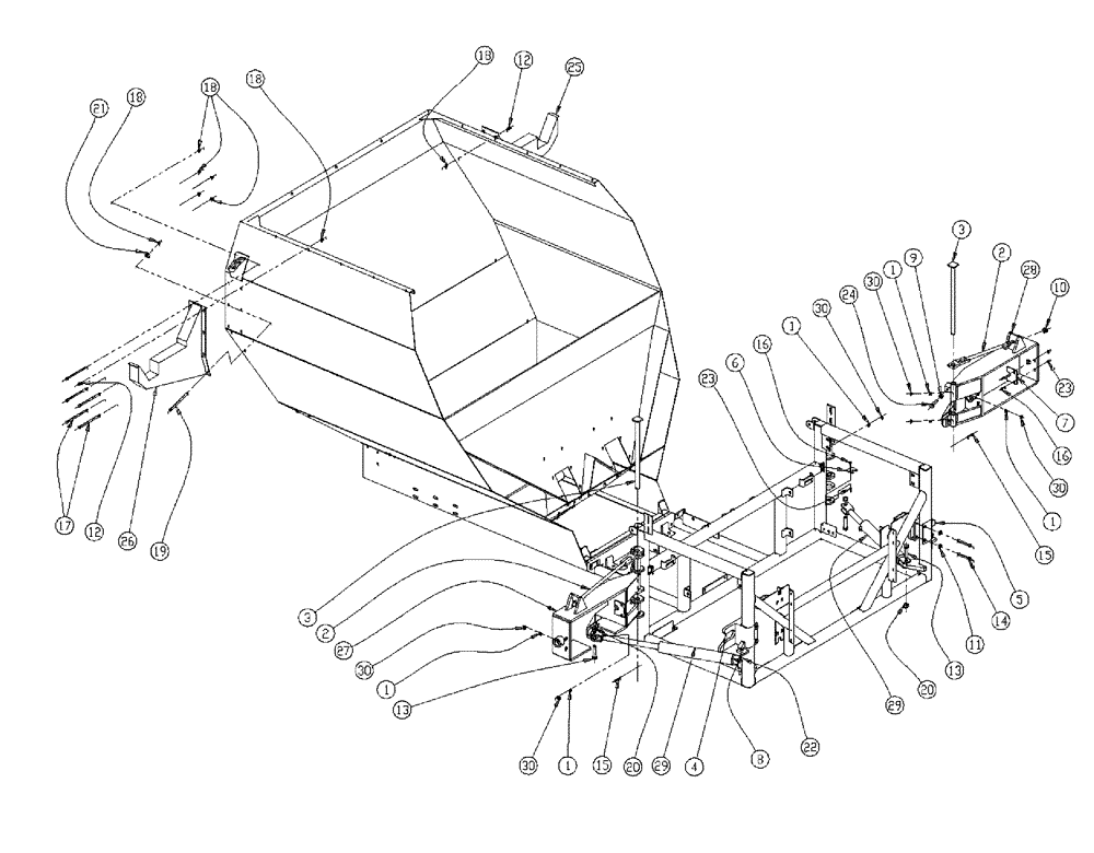 Схема запчастей Case IH 438 - (08-001) - BOOM FOLD PARTS, MID Boom Group