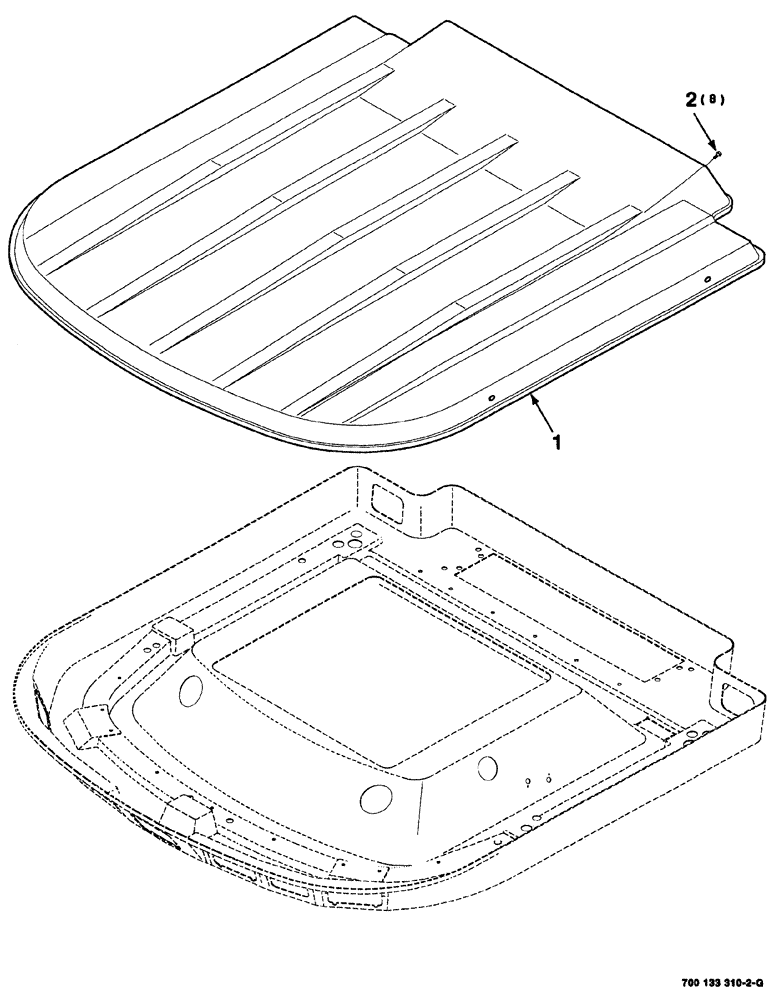 Схема запчастей Case IH 8880 - (07-022) - CAP ASSEMBLY (90) - PLATFORM, CAB, BODYWORK AND DECALS