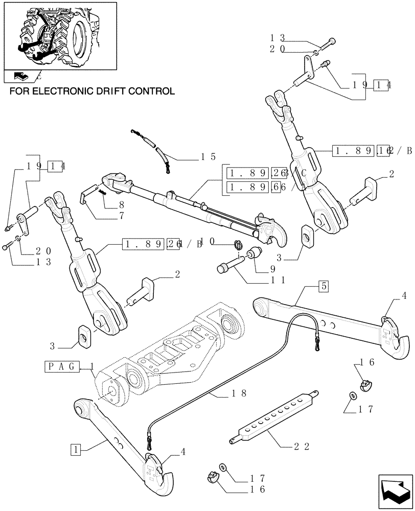 Схема запчастей Case IH PUMA 125 - (1.89.6[02]) - TOOLING CONNECTION UNIT (09) - IMPLEMENT LIFT