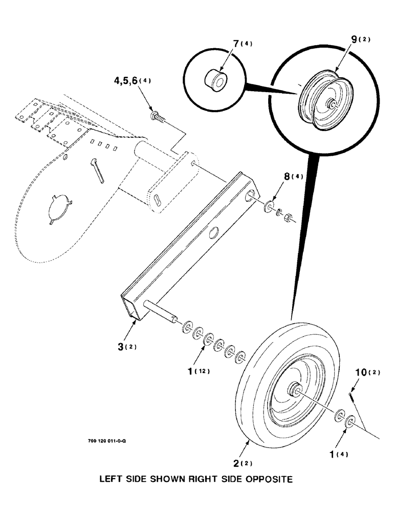 Схема запчастей Case IH 8480 - (7-08) - GAUGE WHEEL ASSEMBLY (12) - MAIN FRAME