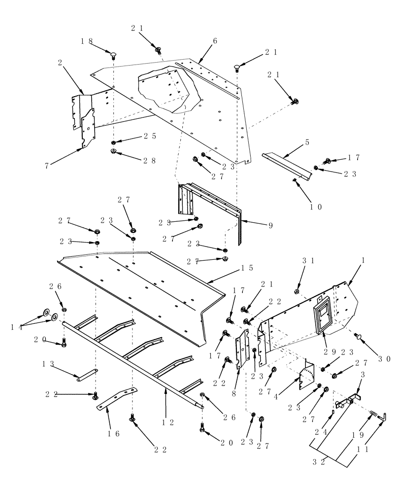 Схема запчастей Case IH SMX91 - (08.01) - WINDROW SHIELDS (08) - SHEET METAL