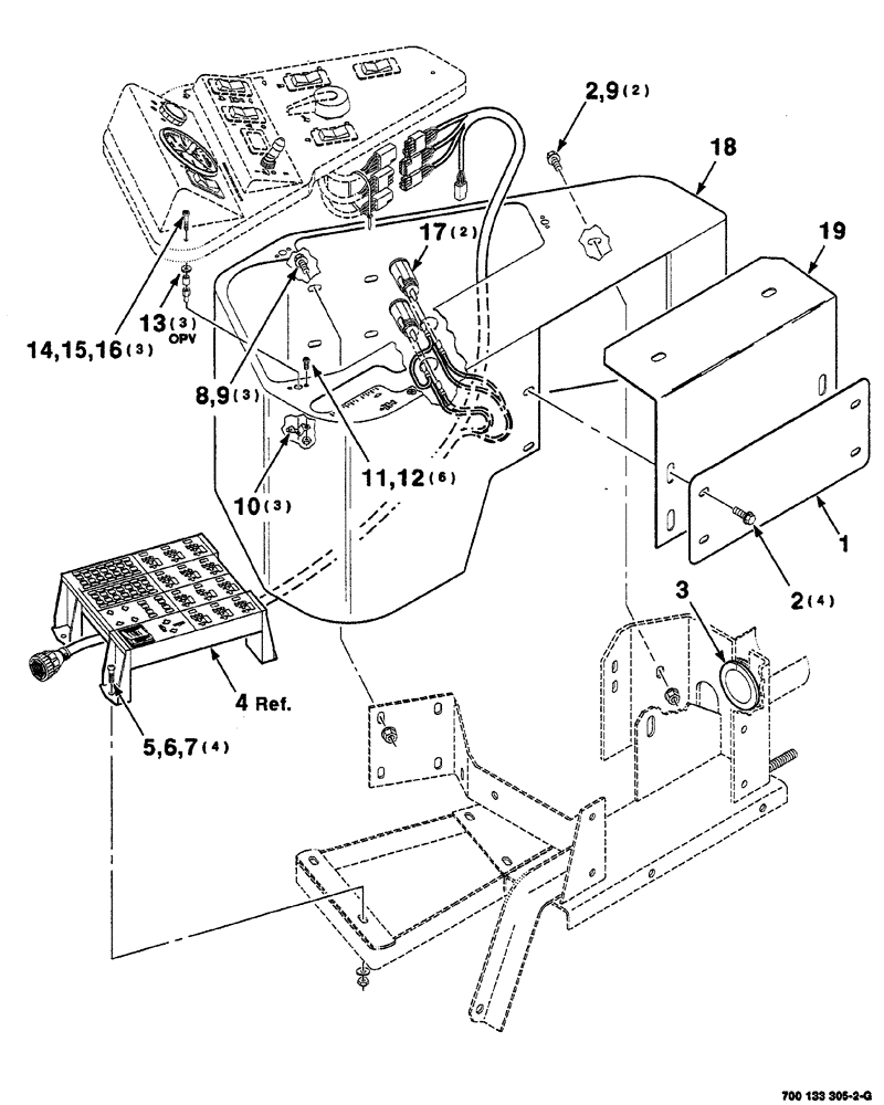 Схема запчастей Case IH 8870 - (04-04) - CONTROL ASSEMBLY (33) - BRAKES & CONTROLS