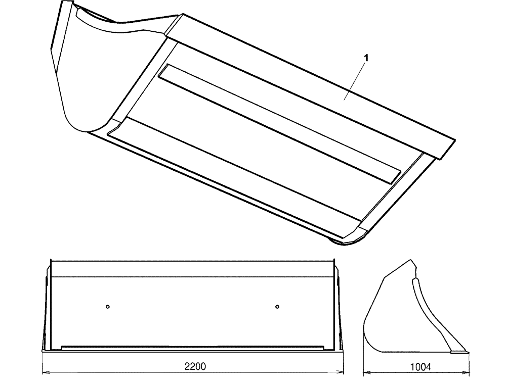 Схема запчастей Case IH LX740 - (82.300.AN[01]) - VAR - 717416006 - BUCKET - 160H (82) - FRONT LOADER & BUCKET