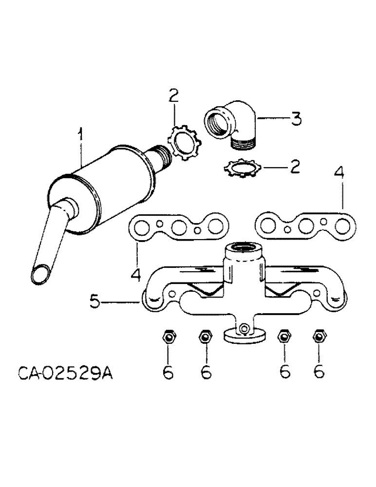 Схема запчастей Case IH 154 - (12-12) - POWER, C-60 ENGINE, EXHAUST AND INTAKE MANIFOLD, GASKET AND EXHAUST MUFFLER Power