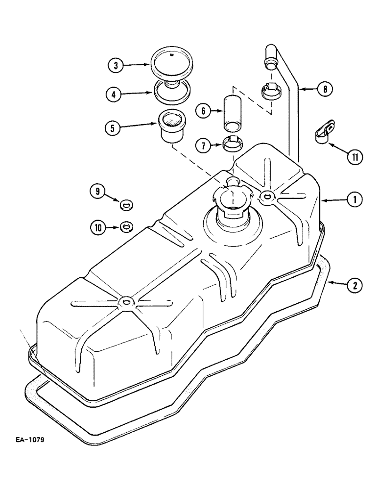 Схема запчастей Case IH 248 - (2-040) - VALVE HOUSING COVER, 248, 385, 485 (02) - ENGINE