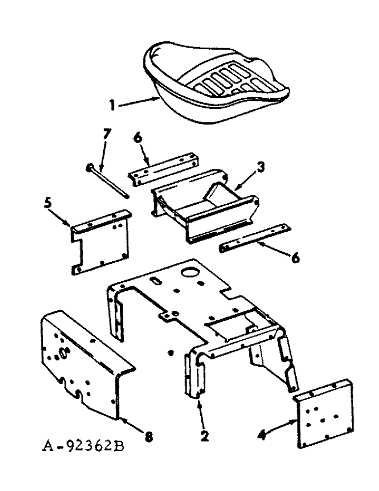 Схема запчастей Case IH 185 - (13-06) - SUPERSTRUCTURE, SEAT AND SUPPORTS (05) - SUPERSTRUCTURE