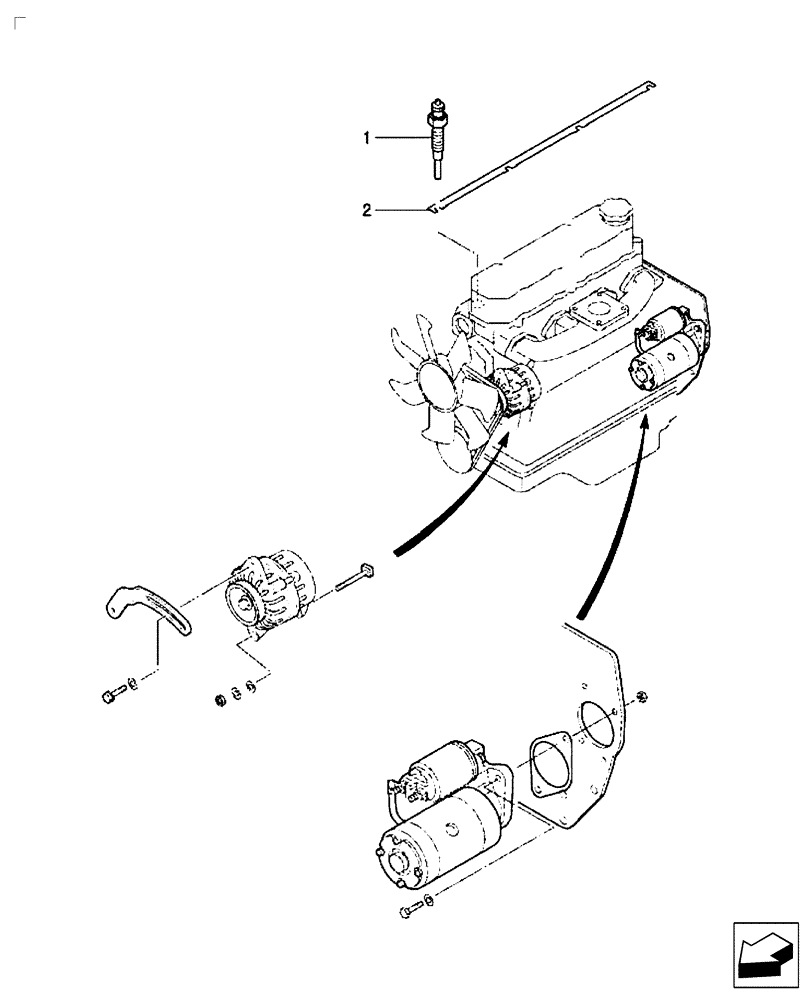 Схема запчастей Case IH FARMALL 30B - (55.201.03) - GLOW PLUG (55) - ELECTRICAL SYSTEMS