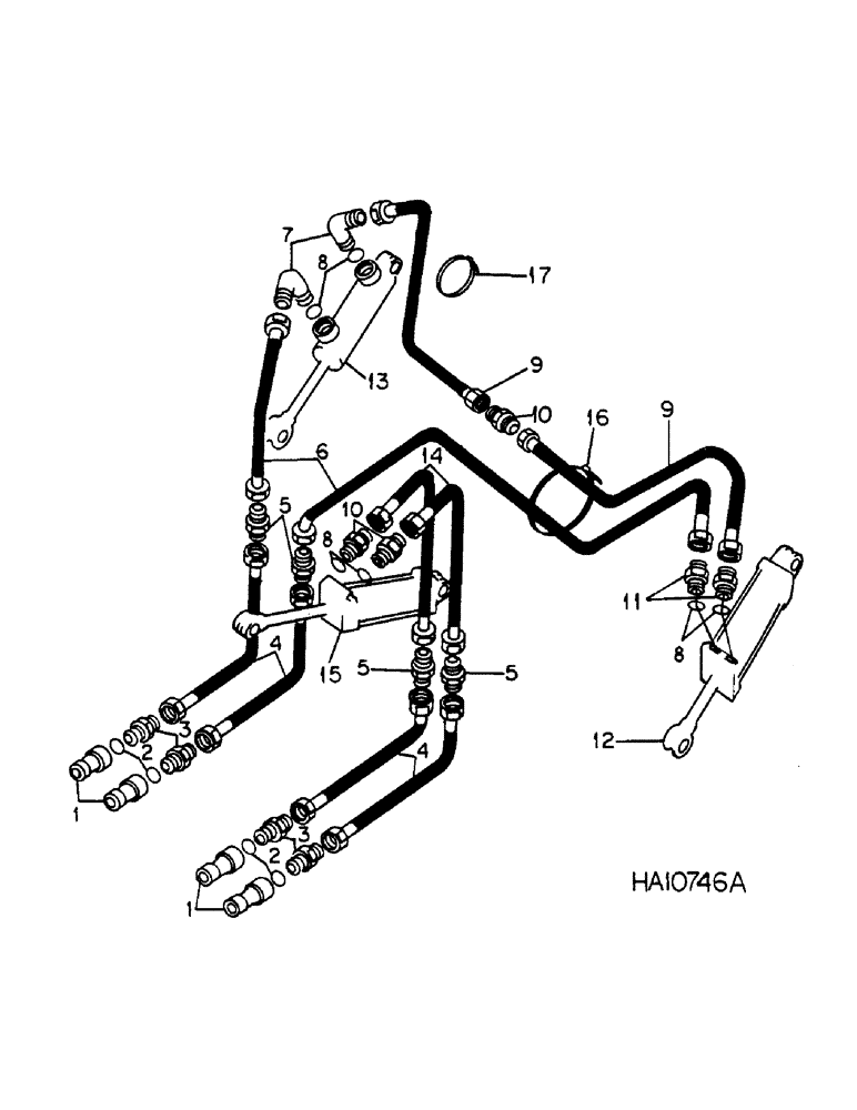 Схема запчастей Case IH 6000 - (A-22) - HYDRAULICS WITH BOLTED TYPE MASTER CYLINDER, 15 FOOT 