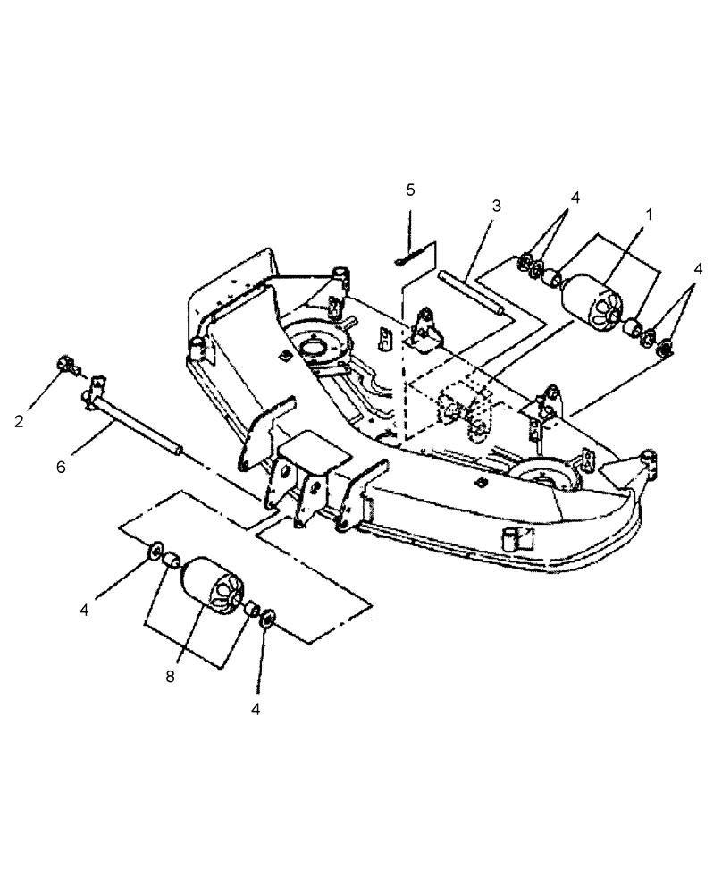 Схема запчастей Case IH 715667046 - (007) - ROLLER, FRONT & REAR 