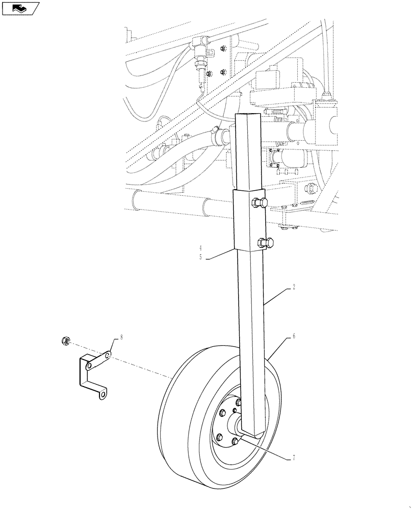 Схема запчастей Case IH 4420 - (11-049[02]) - AUTOBOOM WHEEL KIT 90/100 Options