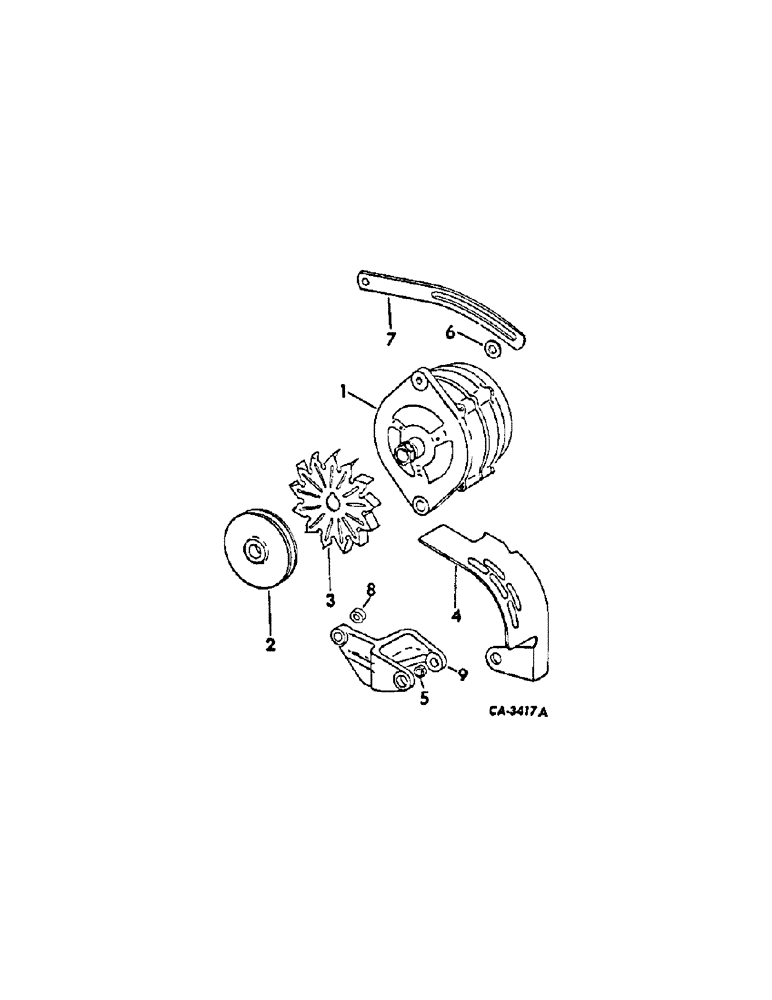 Схема запчастей Case IH 574 - (08-03[1]) - ELECTRICAL, ALTERNATOR-GENERATOR, DIESEL ENGINE TRACTORS, 574 TRACTORS WITH S/N 115058 AND ABOVE (06) - ELECTRICAL