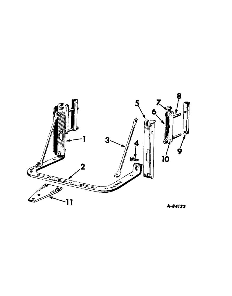 Схема запчастей Case IH 664 - (09-05) - FRAME, FIXED DRAWBAR (12) - FRAME